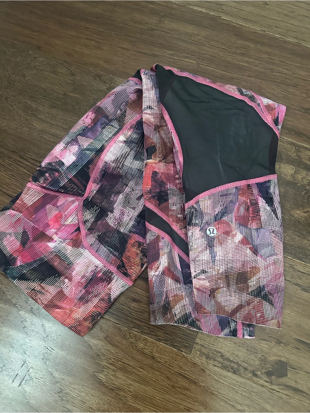 lululemon athletica Pink and Black Performance Leggings